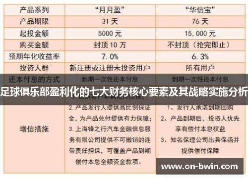足球俱乐部盈利化的七大财务核心要素及其战略实施分析